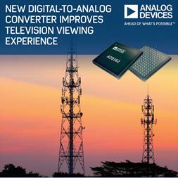 Analogy Devices’ D/A converter empowers next-gen television